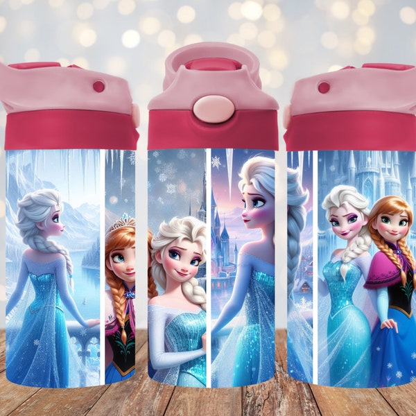 Elsa and Anna - Frozen - Frozen Sisters - 120z Tumbler Wrap - Digital Download - PNG - 300 DPI