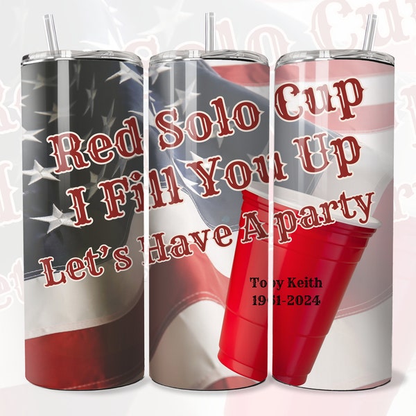 Toby Keith - Red Solo Cup - Digital Download - PNG - 300 DPI