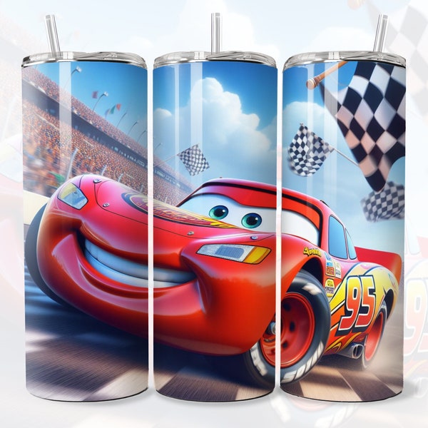 Lightening McQueen 20oz Tumbler Wrap - Digital Download - PNG - 300 DPI