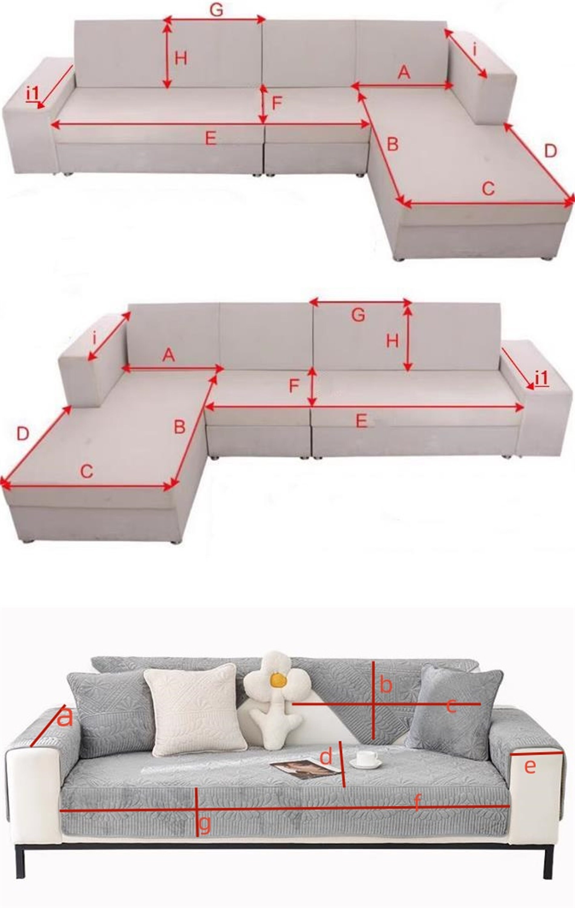 Irregular Shape Sofa Cover, Plush Couch Cover, Seat Cover, Custom Size