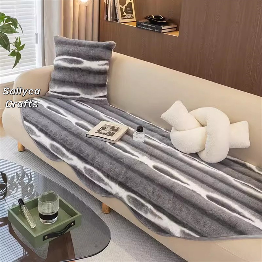 Irregular Shape Sofa Cover, Plush Couch Cover, Seat Cover, Custom Size