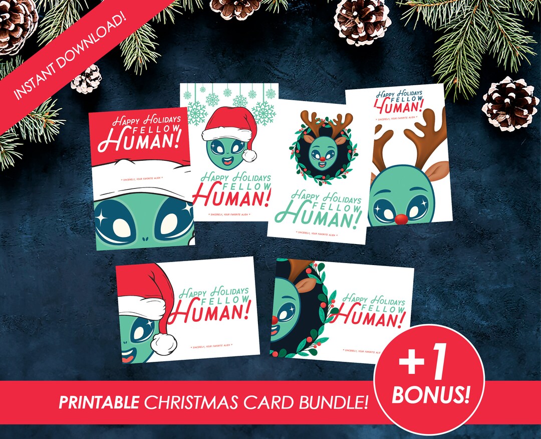 Alien Christmas Card 