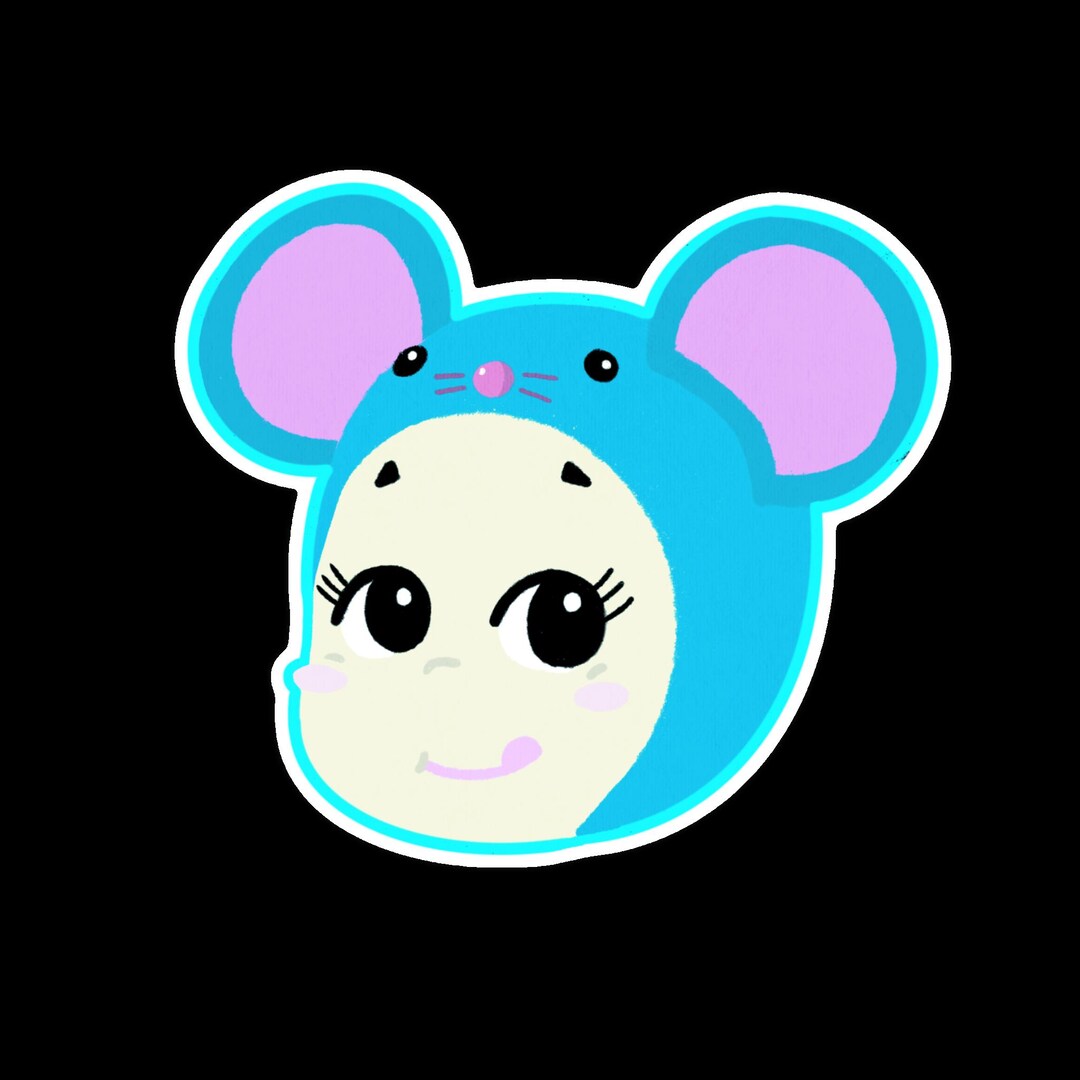 Blue Mouse Sonny Sticker - Etsy