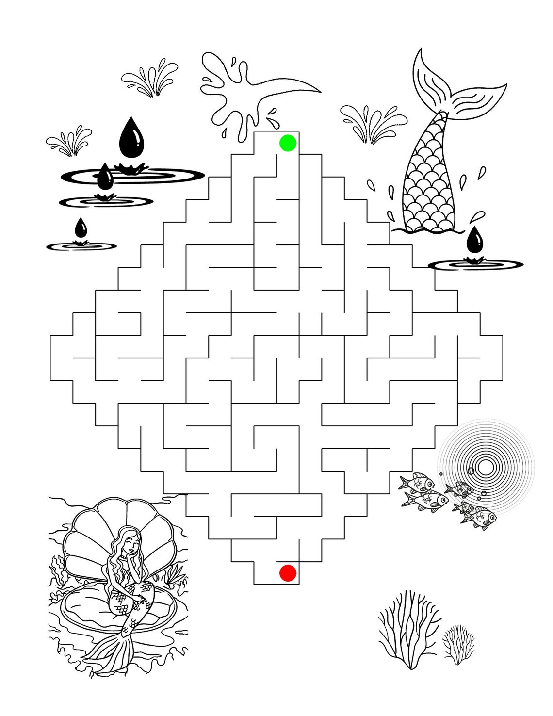 Fantasy Mazes Enchanted Forests, Fairies, &amp; the Universe, Digital Print, Instant PDF Download ...