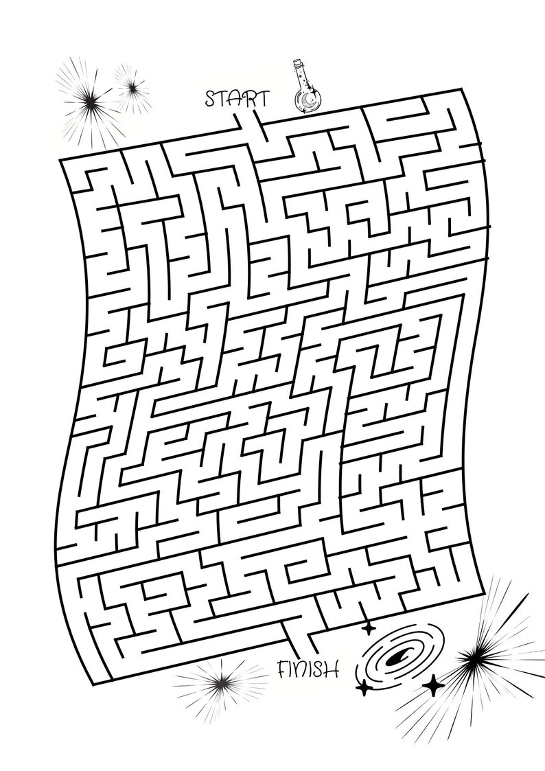 Twinkling Tween Mazes, Maze for Kids, Printable Games, Maze Puzzle Book