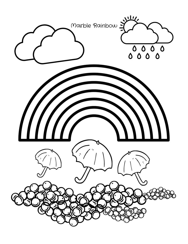 Raving Rainbows Coloring Book, Instant Download, Coloring Pages PDF