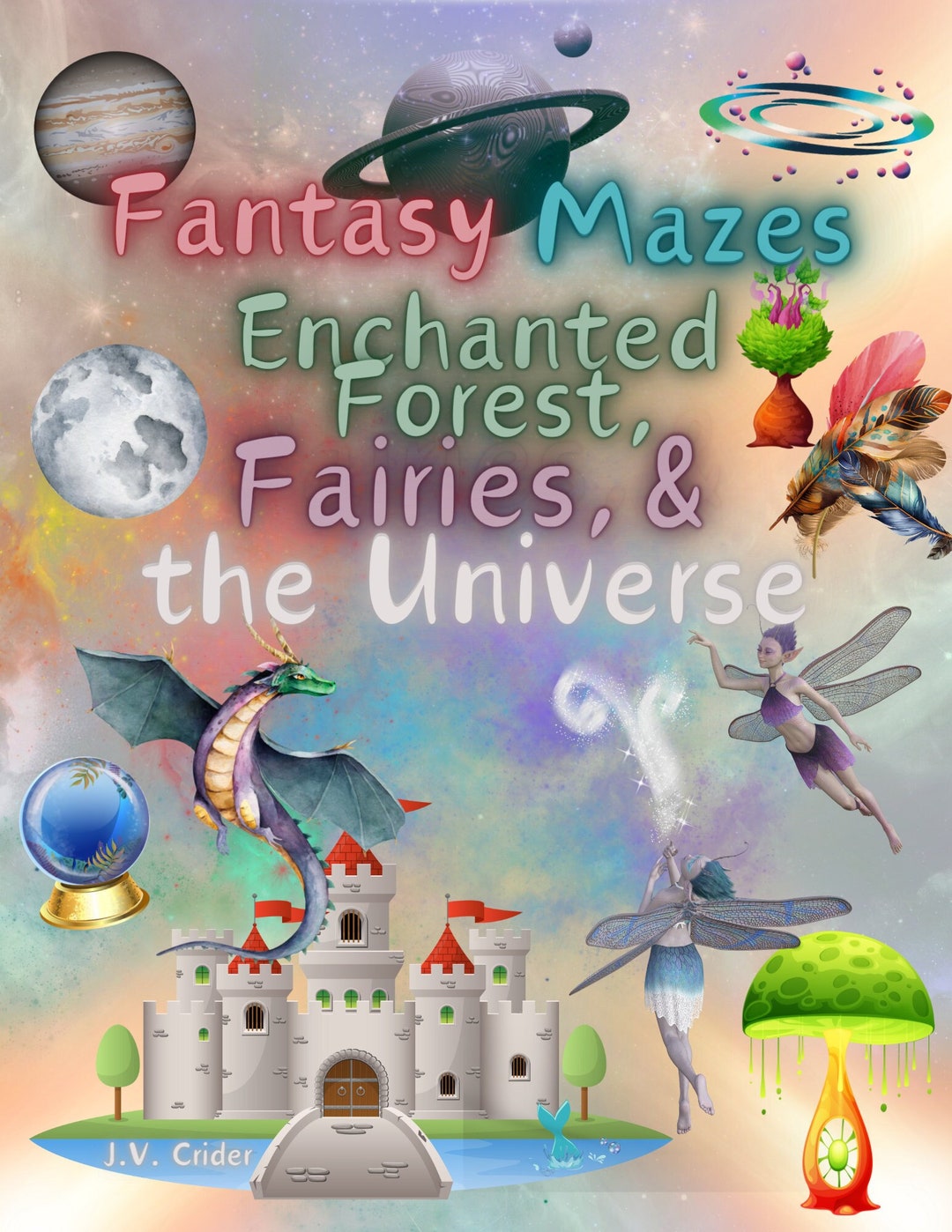 Fantasy Mazes Enchanted Forests, Fairies, &amp; the Universe, Digital Print, Instant PDF Download ...