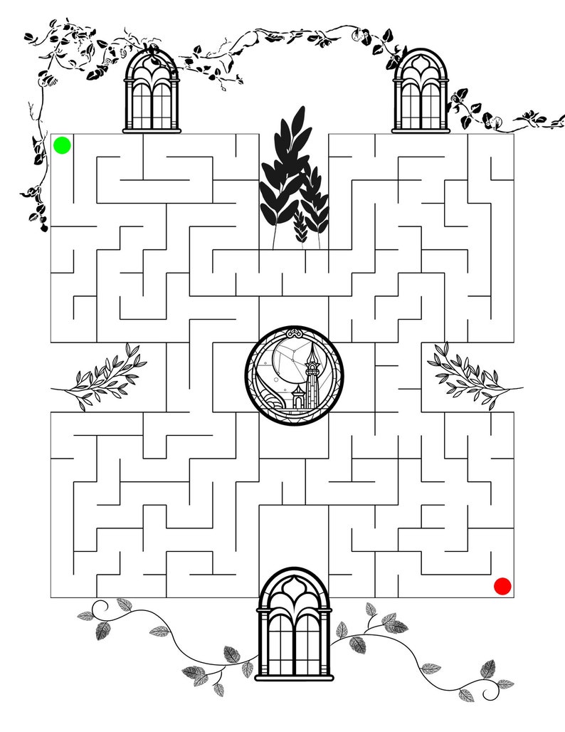 Fantasy Mazes Enchanted Forests, Fairies, &amp; the Universe, Digital Print, Instant PDF Download ...
