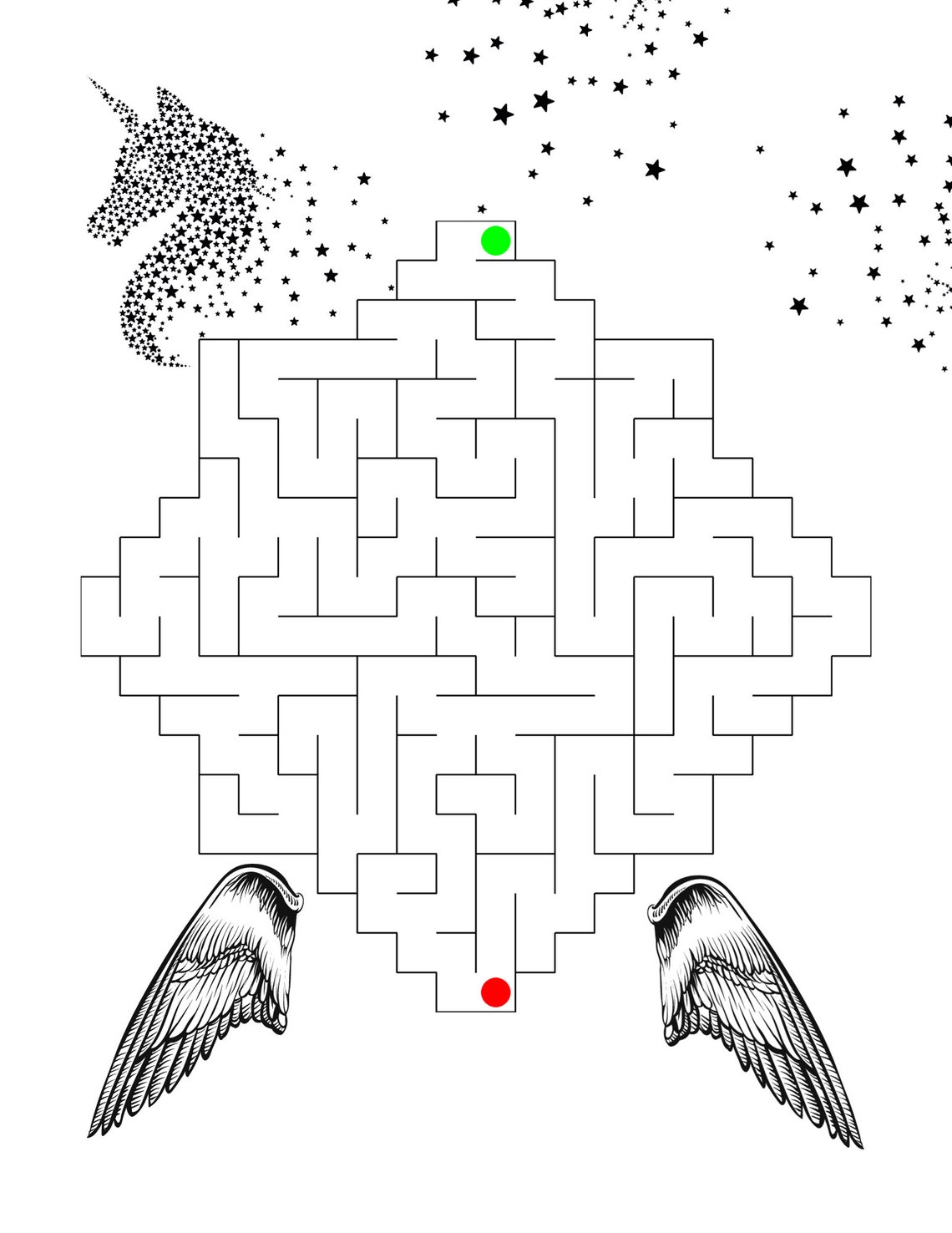 Fantasy Mazes Enchanted Forests, Fairies, &amp; the Universe, Digital Print, Instant PDF Download ...