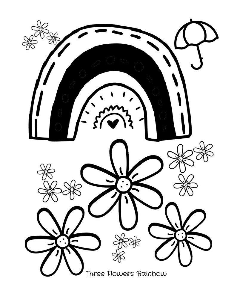 Raving Rainbows Coloring Book, Instant Download, Coloring Pages PDF