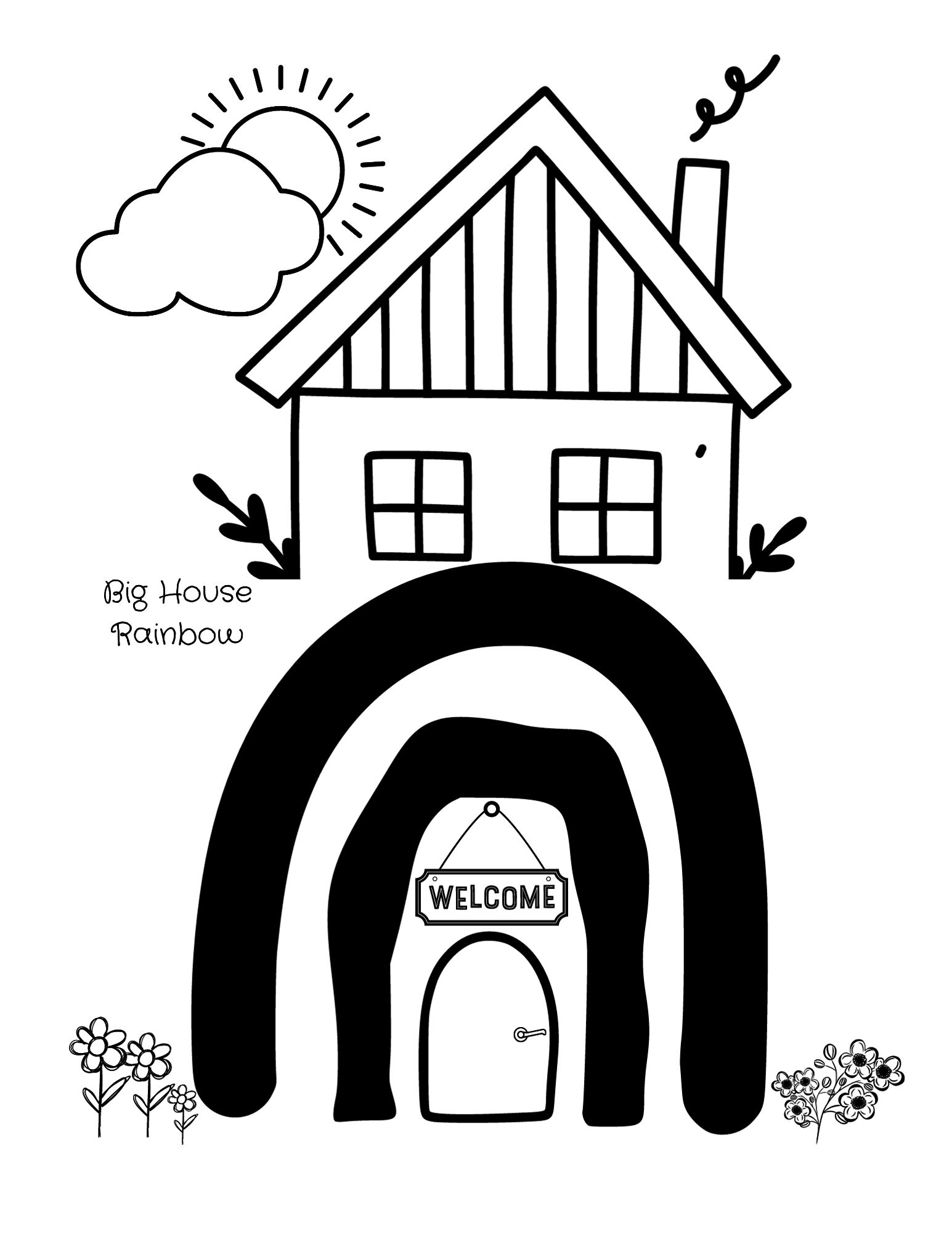 Raving Rainbows Coloring Book, Instant Download, Coloring Pages PDF