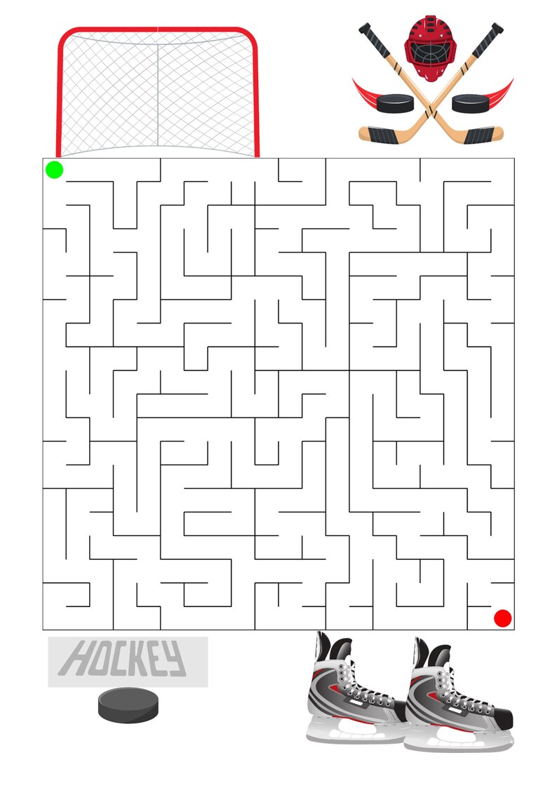 Sports Center Kid Mazes, Mazes for Kids, Puzzles for Kids, Instant ...
