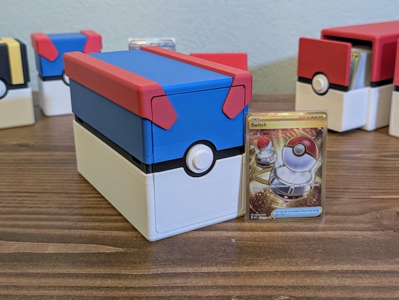 pokemon trading card storage box PU Leather with Dice Tray and deck boxes seamlessly Pokemon Cards Storage Box -