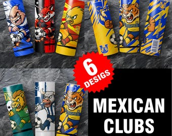 Tumbler Tigres, Rayados, Tumbler Leon, Morelia, Atlas, Puebla Tumbler Mexican Soccer Clubs PNG, Mexico PNG, Mexican Soccer Mascots