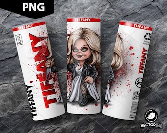 Tiffany Tumbler PNG, Tumbler Wrap PNG, Tiffany Bride of Chucky Sublimation, Chucky PNG, Instant Download