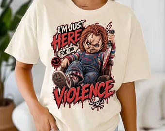 Chucky Horror Killer Doll PNG, Halloween Shirt Design, Scary Slasher Doll Graphic, Chucky T-Shirt Sublimation, Instant Digital Download