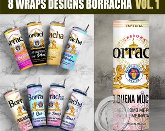 8 Drunken Tumbler Designs, Drunken Wrap Pack for Sublimation, PNG Drunken Tumbler Ideal for 20 oz Slim Tumblers. Instant Download