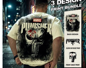 3 design Punisher Png, Punisher Skull Png, Punisher Sublimation, Skull Sublimation, Printable, Skull Png, hand made drawing.