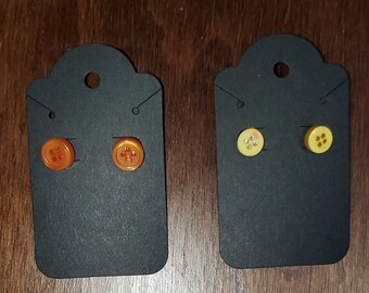 Button Stud Earrings