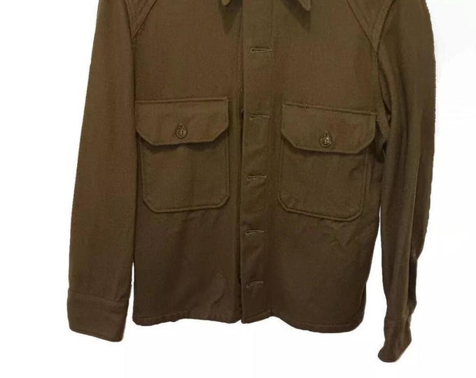 Canadian Army Cold Weather Wool Coat Size Medium