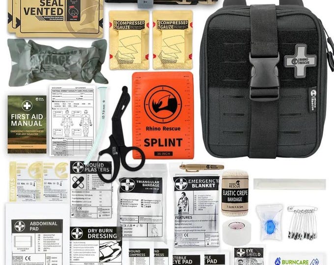 Rhino Rescue - IFAK Pouch Trauma Kit Tactical First Aid Kit MOLLE, CE Approved