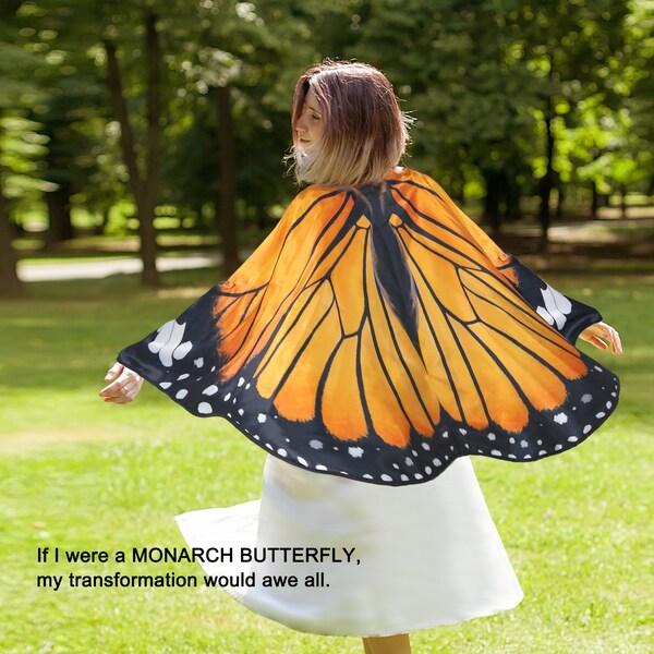 Girls Halloween Wings Fairy Dress Up Accessories Butterfly Costume Wings For Girls & Adults | Dual Sided Halloween Butterfly Wings With Antennae & Hair Clips Girls Fairy Wings Costume