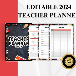 Digital Teacher Planner | 2024 dated Teacher Planner | Goodnotes Planner | Teacher Planner | Mid Year Planner