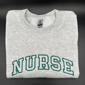 Embroidered Nurse Sweatshirt, Embroidered Registered Nurse Sweatshirt, Registered Nurse Gift, Gift for Nurse, Nursing School Sweater