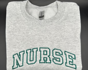 Embroidered Nurse Sweatshirt, Embroidered Registered Nurse Sweatshirt, Registered Nurse Gift, Gift for Nurse, Nursing School Sweater