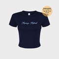 Custom Embroidered Baby Tee: Personalized Y2K Crop Top, Adult Crop Top, Personalized Crop Top, Embroidered Crop Top, Custom Embroidery