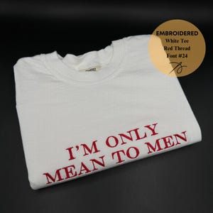 Custom Embroidered Tshirt, Custom Text Tee, Custom Embroidered Comfort Colors Tee, Custom Embroidery, Halloween Shirt image 4