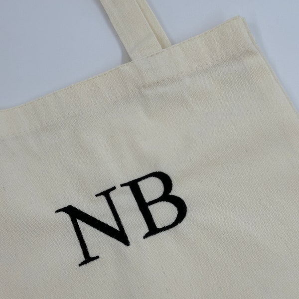 Personalized Cotton Canvas Tote Bag /  Monogram Tote Bag / Initial Canvas Tote Bridesmaid /  Gift Tote Custom / Bag Gift for Her A-Z