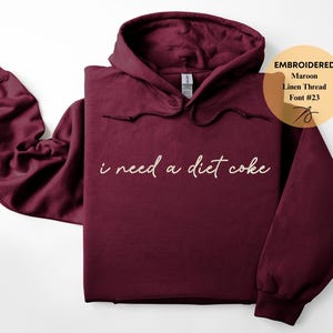 Bestickter benutzerdefinierter Hoodie, personalisierter Hoodie, Geschenk für sie, Hoodie mit individuellem Text, Hoodie mit individuellem Logo, Paare Hoodies, Muttertagsgeschenk Bild 2
