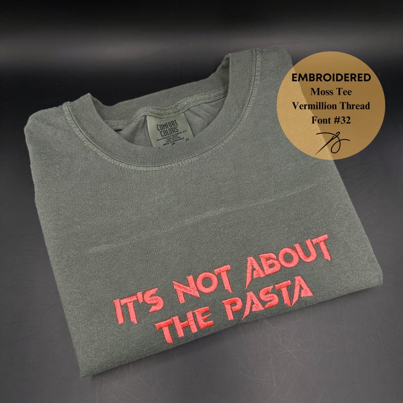 Custom Embroidered Tshirt, Custom Text Tee, Custom Embroidered Comfort Colors Tee, Custom Embroidery, Halloween Shirt image 5