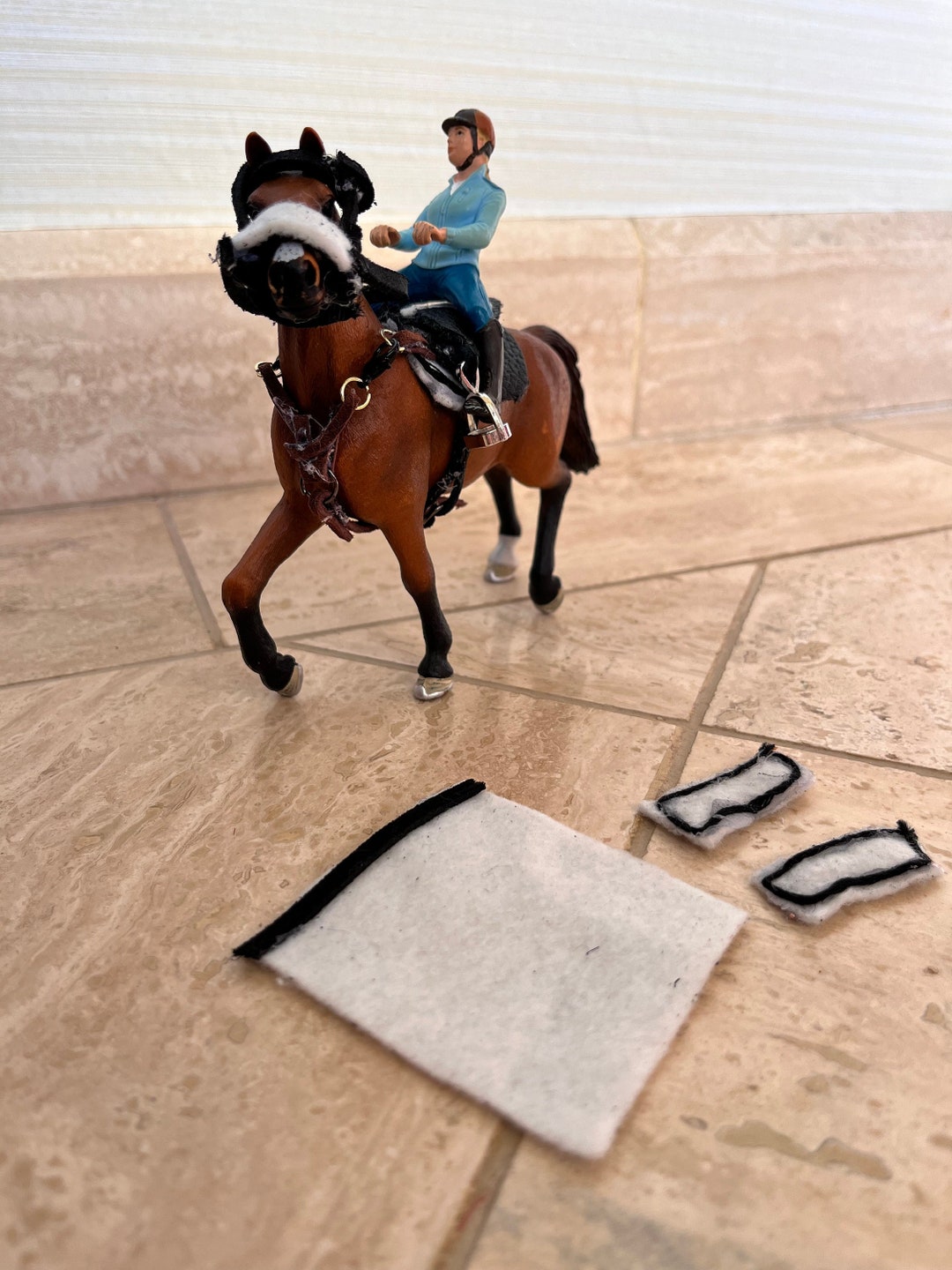 Black and White Schleich Horse Jumping Tack Set Etsy