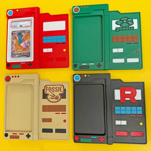 Custom Pokémon Card Holder, Graded Slab Display, Original, Fossil, Team Rocket