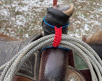 Cowboy touwtje houder voor zadel, bungee touwtje houder houder voor paardrijden, Ranchy team touwtje houder voor zadeltouwtje