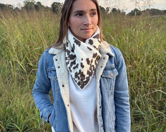 Western Sherpa Schal, Winter Warm Wild Rag, Western Halstuch, Sherpa Halstuch, Cowboy Halswärmer, Buckaroo Schal
