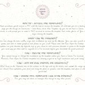 May include: A text-based image with a pink background and a white font. The text explains how to access, edit, and share a digital template. The text includes the phrase "Once Upon An October".