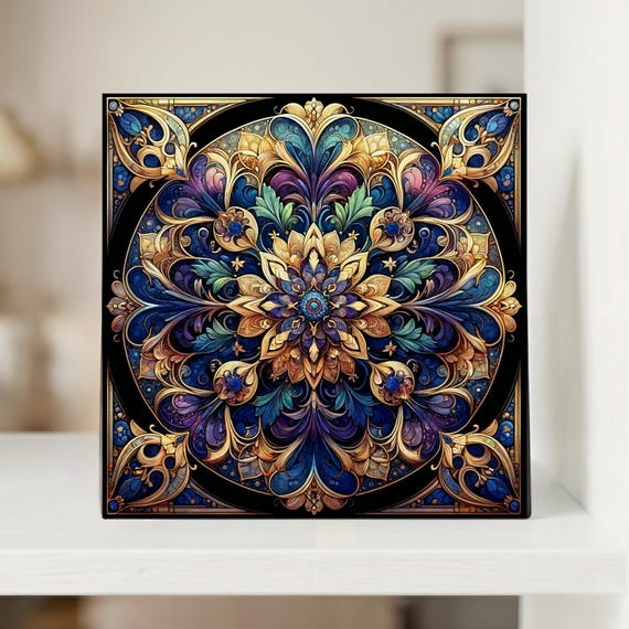 Art Nouveau Ceramic Art Tile | Vintage Inspired Art | Unique Home Decor | Wall Art Decor | Trivet Option | Decorative Tiles