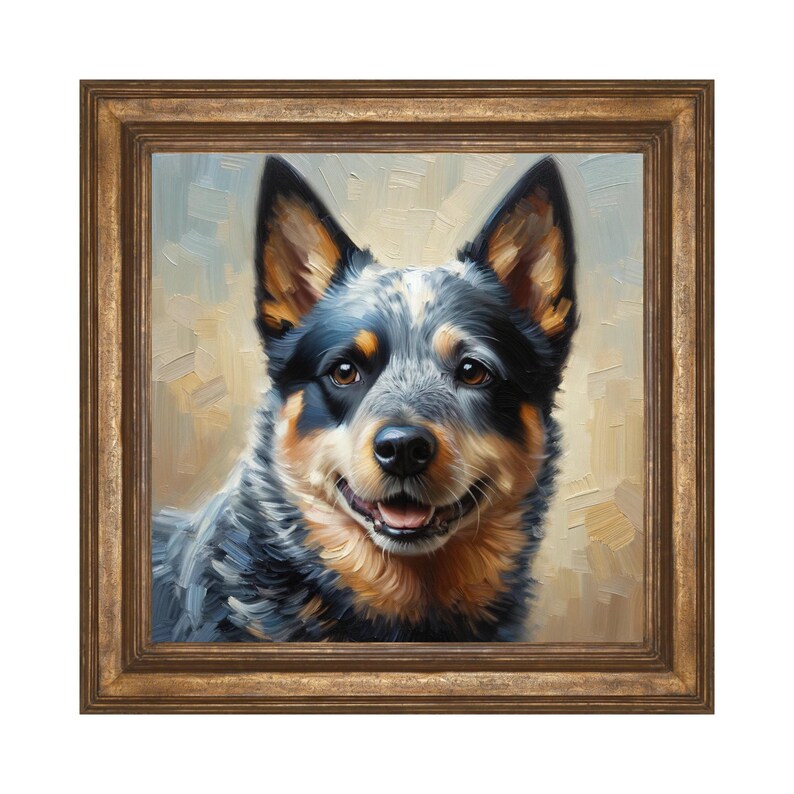 Australian Cattle Dog Ceramic Art Tile | Blue Heeler | Aussie Cattle Dog | Gift for Dog Lover | Wall Art | Trivet Option | Dog Art | image 4