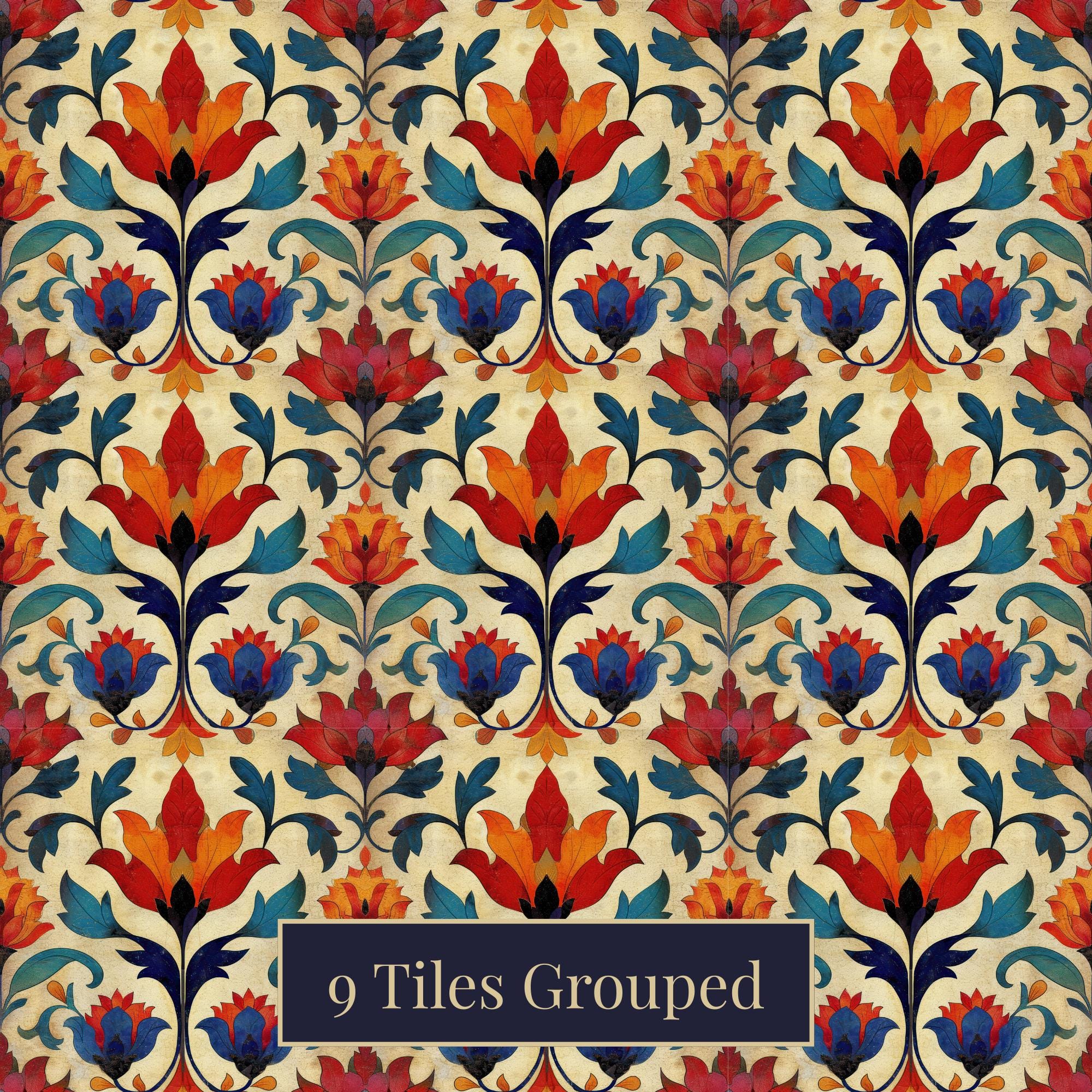 Moroccan Floral Backsplash Tile | Mediterranean Ceramic Wall Tile ...