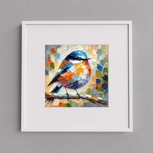 Songbird Ceramic Art Tile Gift for Bird Lover Mothers Day Gift Gift for Mom Expressionism Art Nature Wildlife Art Wall Decor image 5