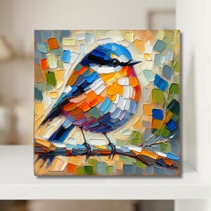 Songbird Art Tile | Bird Wall Art Gift | Spring and Summer Decor | Bird Lover Gift | Nature Art Tile | Bird Artwork | Trivet Option