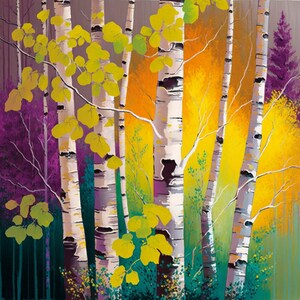 Birch Tree Ceramic Art Tile | Fall Autumn Decor | Trivet Spoon Rest ...