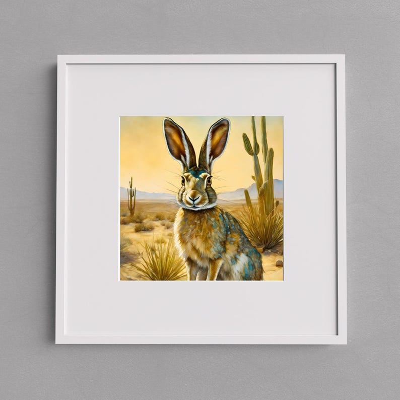 Desert Southwest Jackrabbit Ceramic Tile | Southwestern Decor| Nature ...