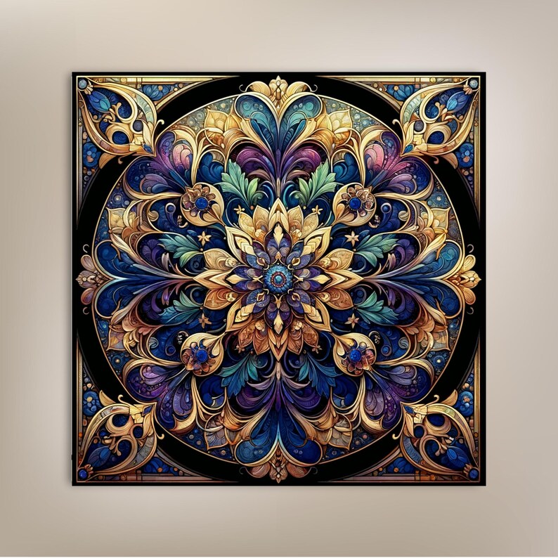 Art Nouveau Ceramic Art Tile | Vintage Inspired Art | Unique Home Decor | Wall Art Decor | Trivet Option | Decorative Tiles image 2