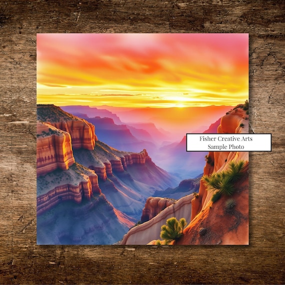 Grand Canyon Sunset Ceramic Tile | Southwestern Decor| Nature and