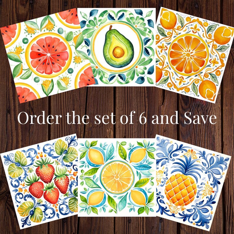 Grapefruit Ceramic Tile | Fruit Talavera Style Kitchen Decor | Backsplash Tile | Trivet Option | Citrus Fruit Art | Summer Kitchen Decor immagine 7