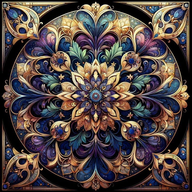 Art Nouveau Ceramic Art Tile | Vintage Inspired Art | Unique Home Decor | Wall Art Decor | Trivet Option | Decorative Tiles image 4